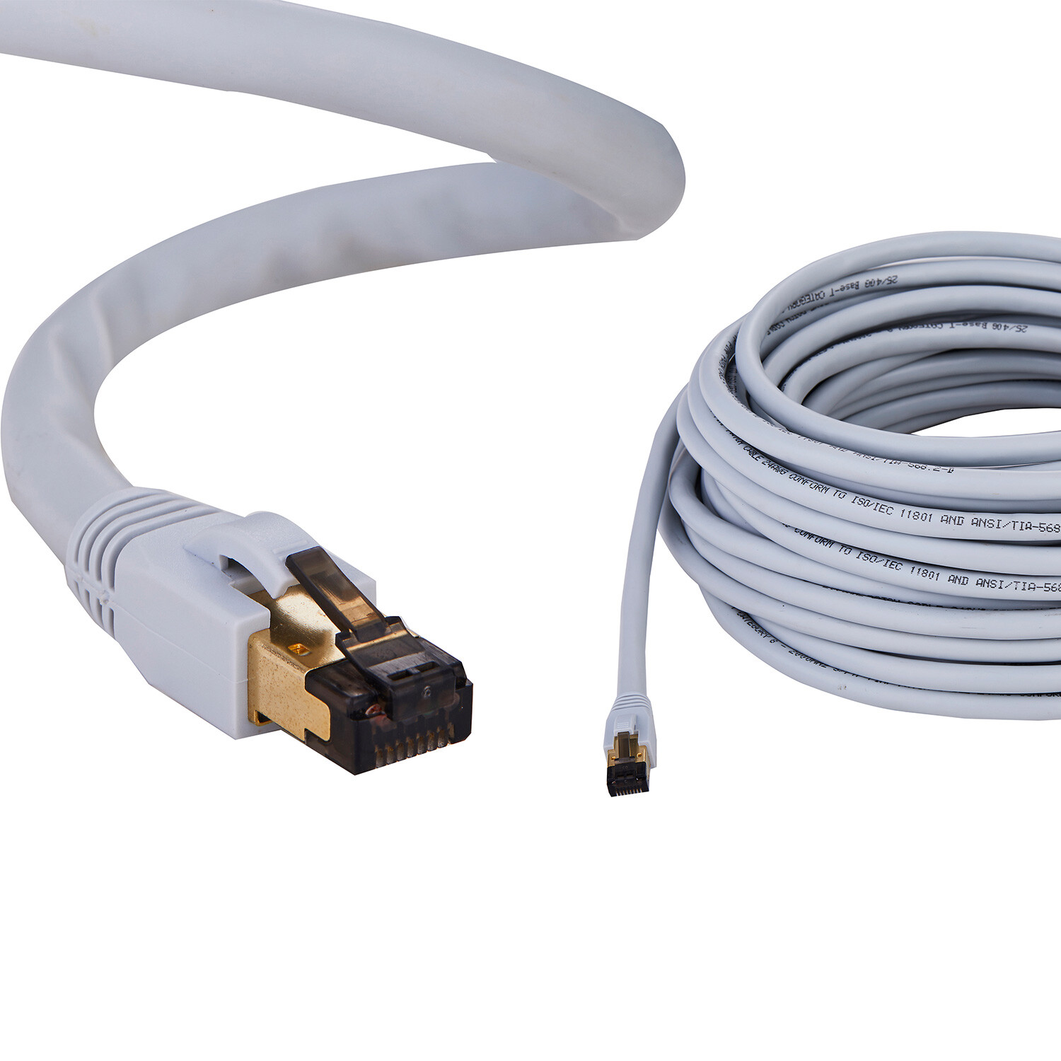 CAT8 RJ45 Ethernet Cable High Speed 40Gbps Network Shielded Copper Gray lot