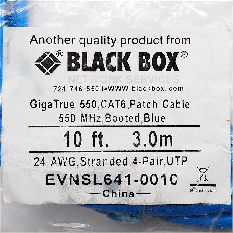 Lot of 15! NEW BLACK BOX GigaTrue 550, 550MHz CAT6 UTP Booted 24 AWG *10FT*