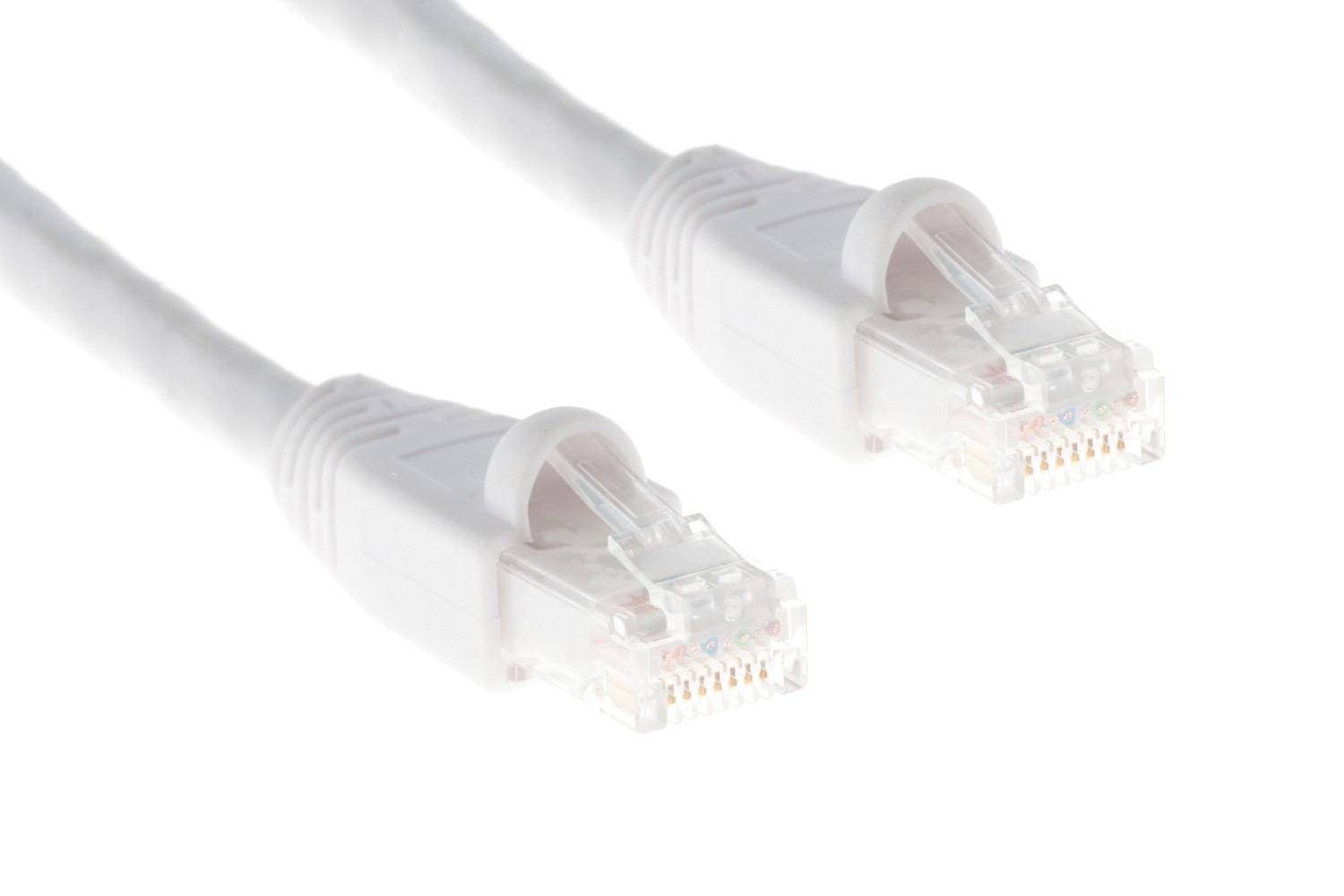 CAT6A Ethernet Patch Cable, Snagless, 1′, White – Lifetime Warranty