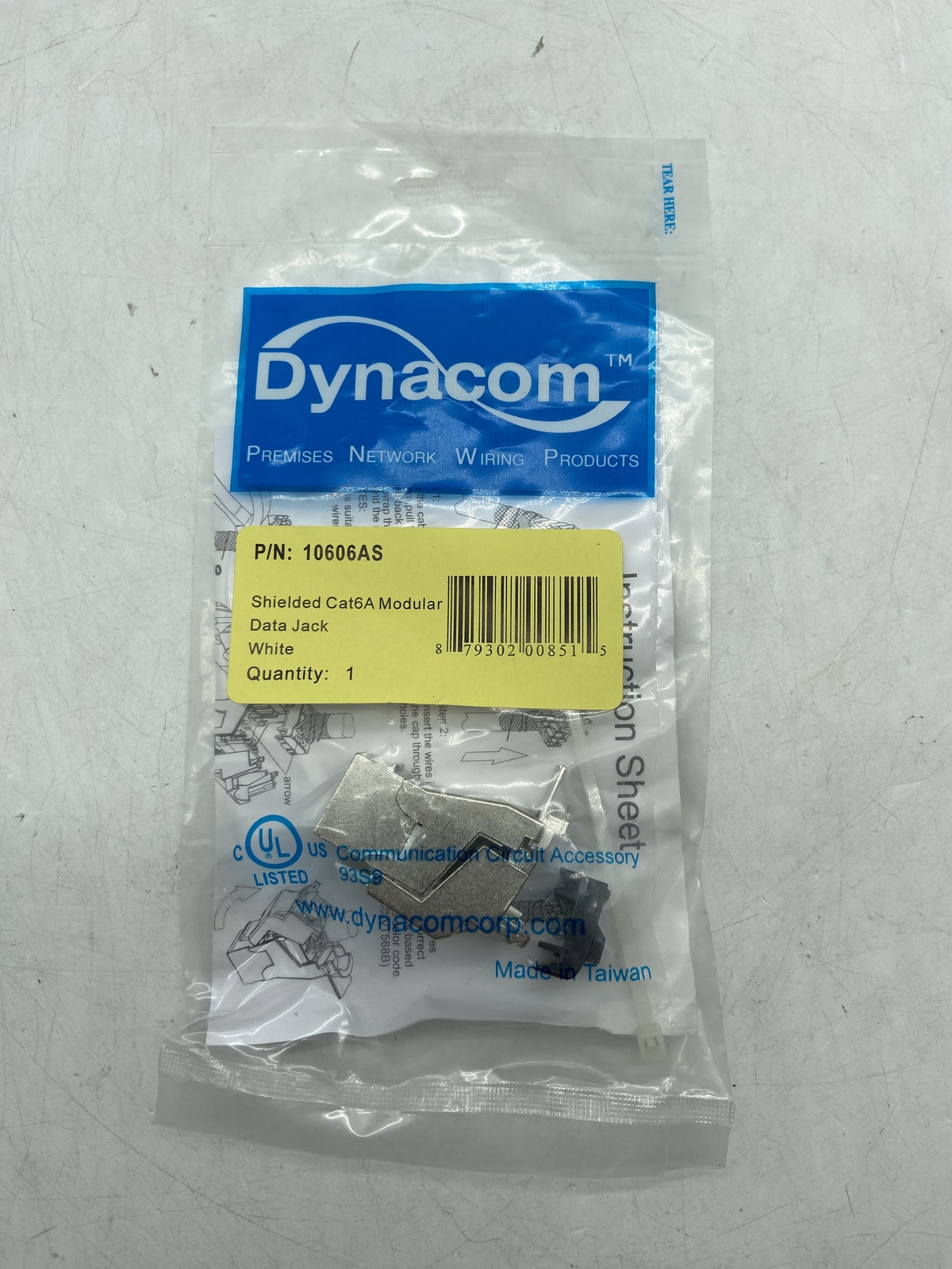 New Sealed Dynacom 10606AS Sheilded Cat6A Data Jack Free Shipping
