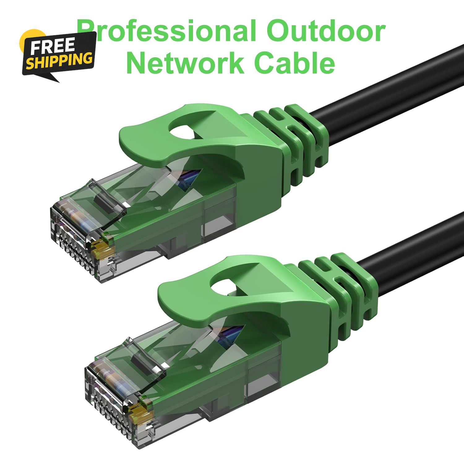 150FT Cat6 Outdoor Ethernet Cable, In-Ground, Heavy Duty Direct Burial, 24AWG