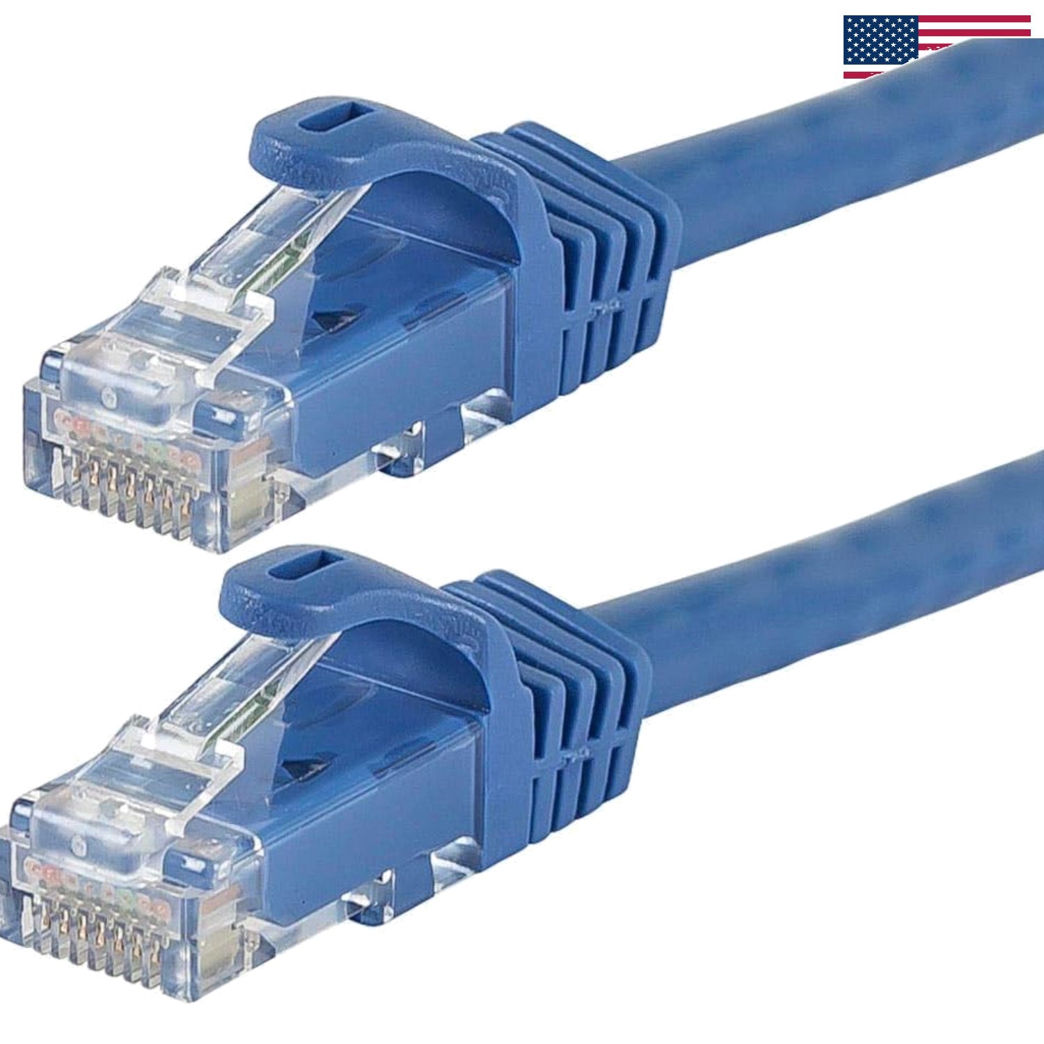 7ft Cat5e Ethernet Patch Cable – Snagless Design, 24AWG Copper Wiring