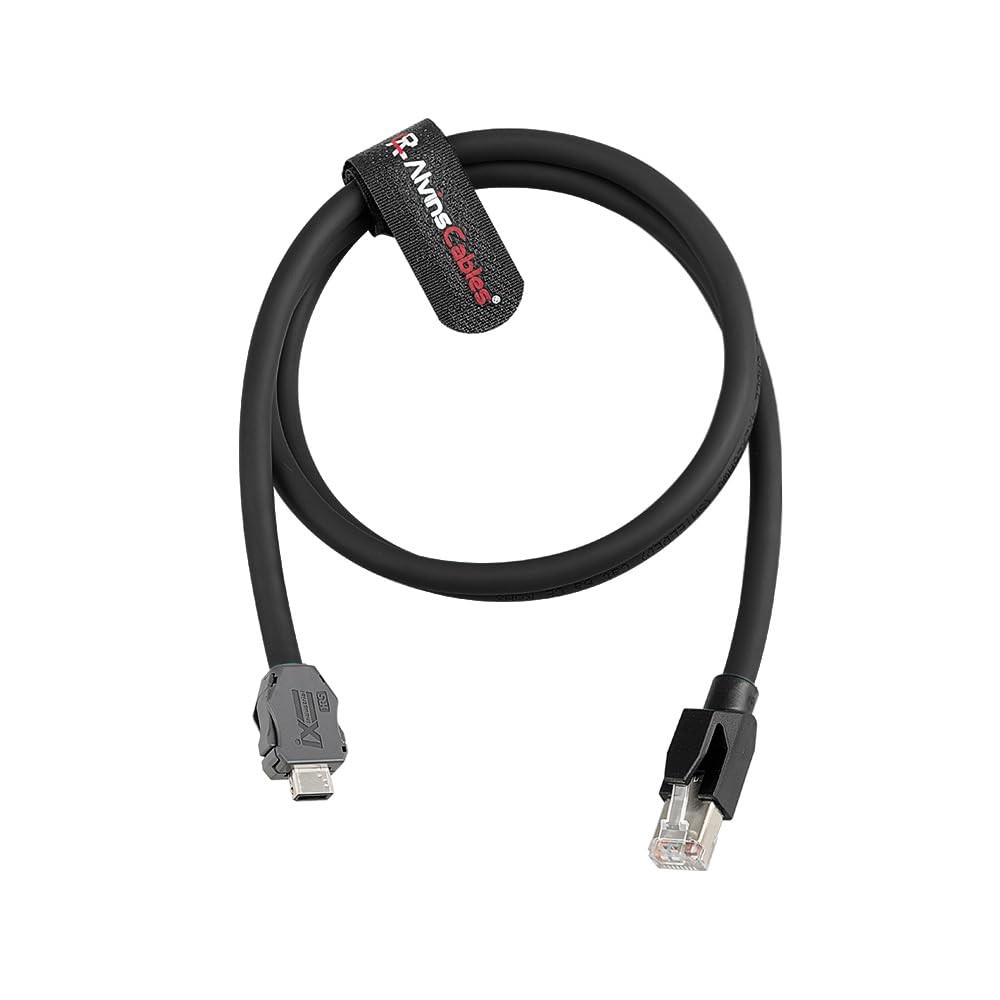 3.3FT IX Industrial Cable IX30G-A-10S-CV(7.0) A Key RJ45 for PLC Machine Vision