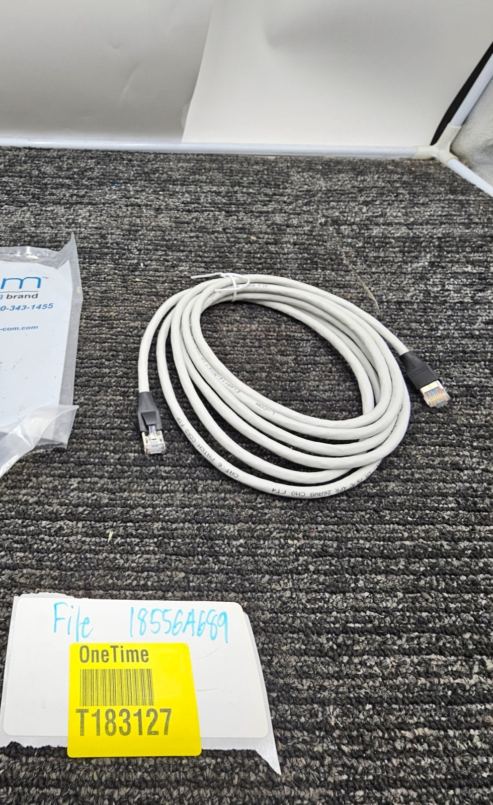 L-COM TRD695SCR-10 10FT Shielded Cat 6 Cable, RJ45 / RJ45 PVC Jacket Gray