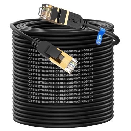Cat 8 Ethernet Cable 300ft 40Gbps High Speed LAN Cable Indoor Outdoor
