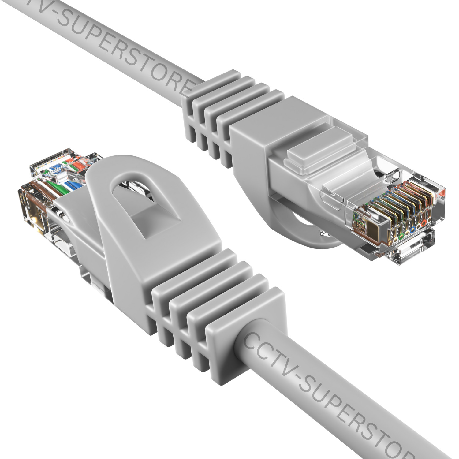 2 x 3FT Cat6 Ethernet CableRJ45 UTP LAN Patch Cord Grey for Gaming Streaming
