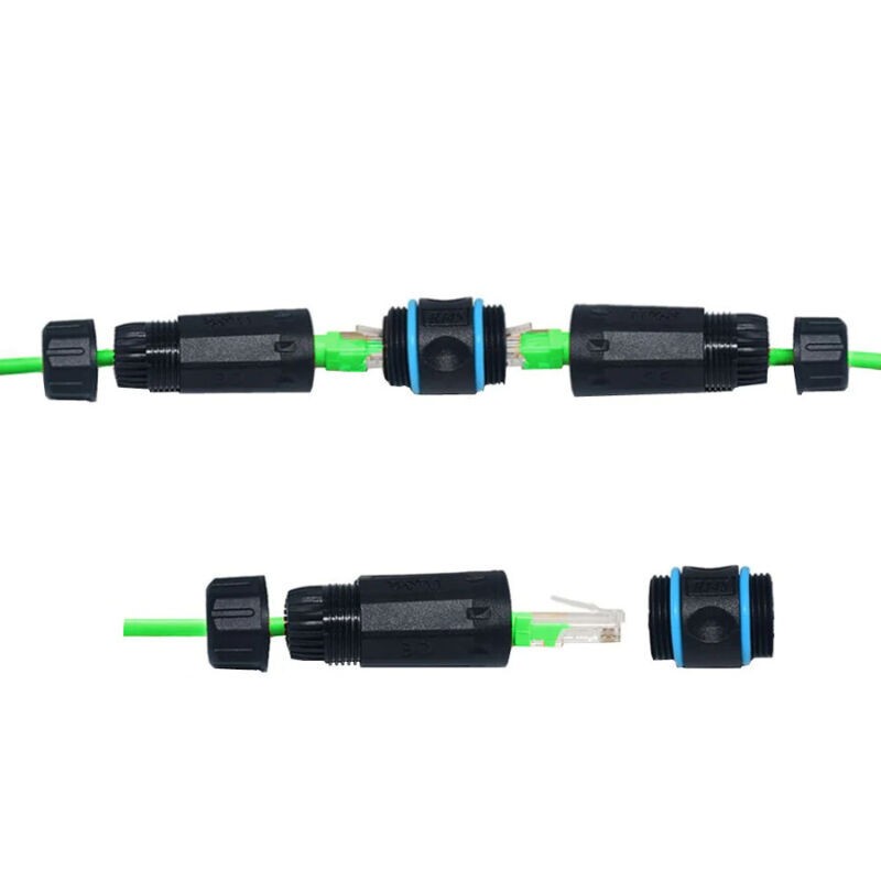 IP68 Waterproof RJ45 Ethernet Outdoor LAN Cable Connector – Cat6