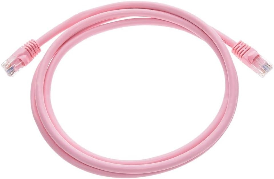 5 Foot Snagless Pink Cat6 Ethernet Cable – 24AWG, Pure Copper for Enhanced Speed