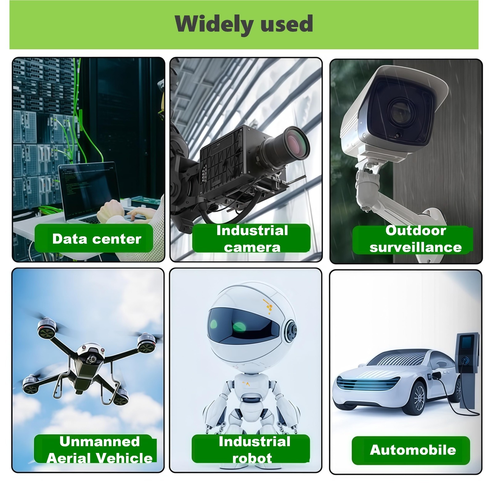 4-Pin D-Code Male to Male Ethernet Cable, Green PVC Profinet for Sensors, Camera