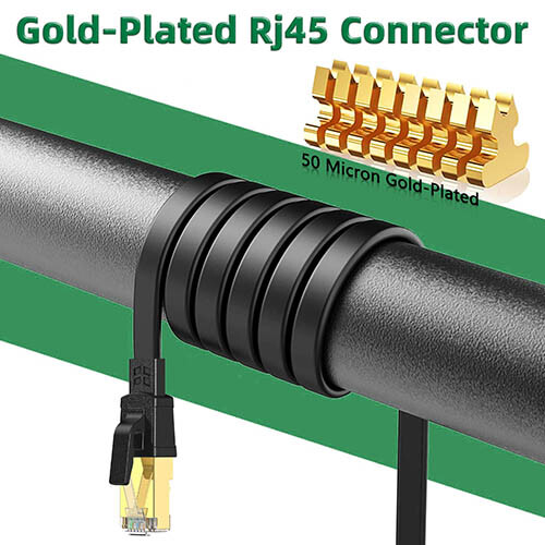 WEISUDA Ethernet Cable Cat8 RJ45 Internet Network Patch Cord for Laptop Router
