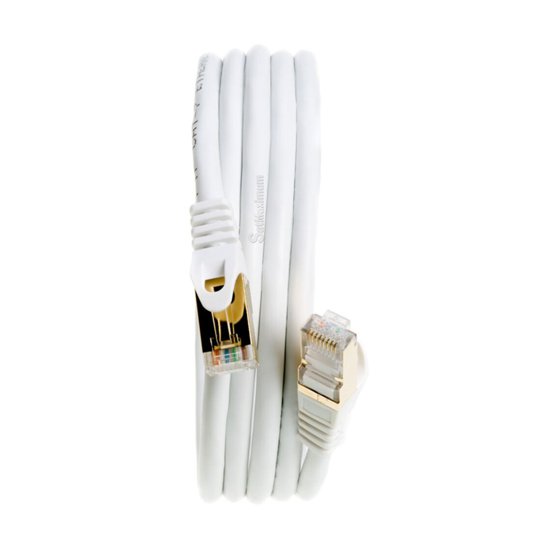 Cat7 S/FTP Ethernet Cable High Speed RJ-45 LAN Patch Cord White 25ft-200ft LOT