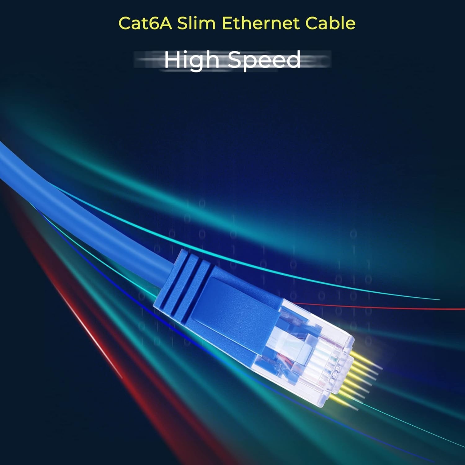 Superior 50 Pack Cat6a 2ft Ethernet Patch Cables – Space-Saving Slim Design