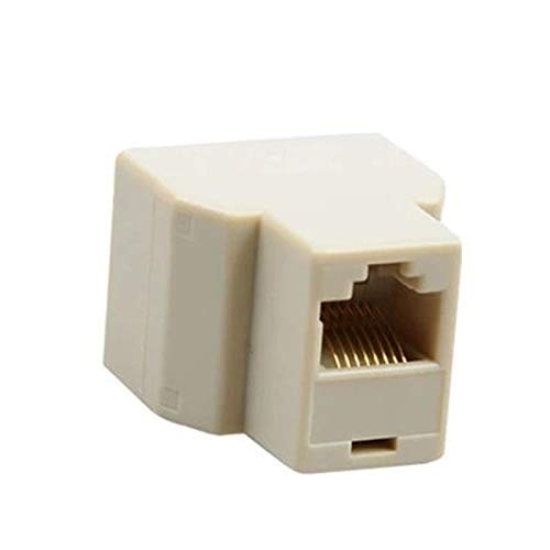 4 Pack RJ45 Splitter Connector Adapter 1 to 2 Female Port Plug 3 Way CAT 5 6