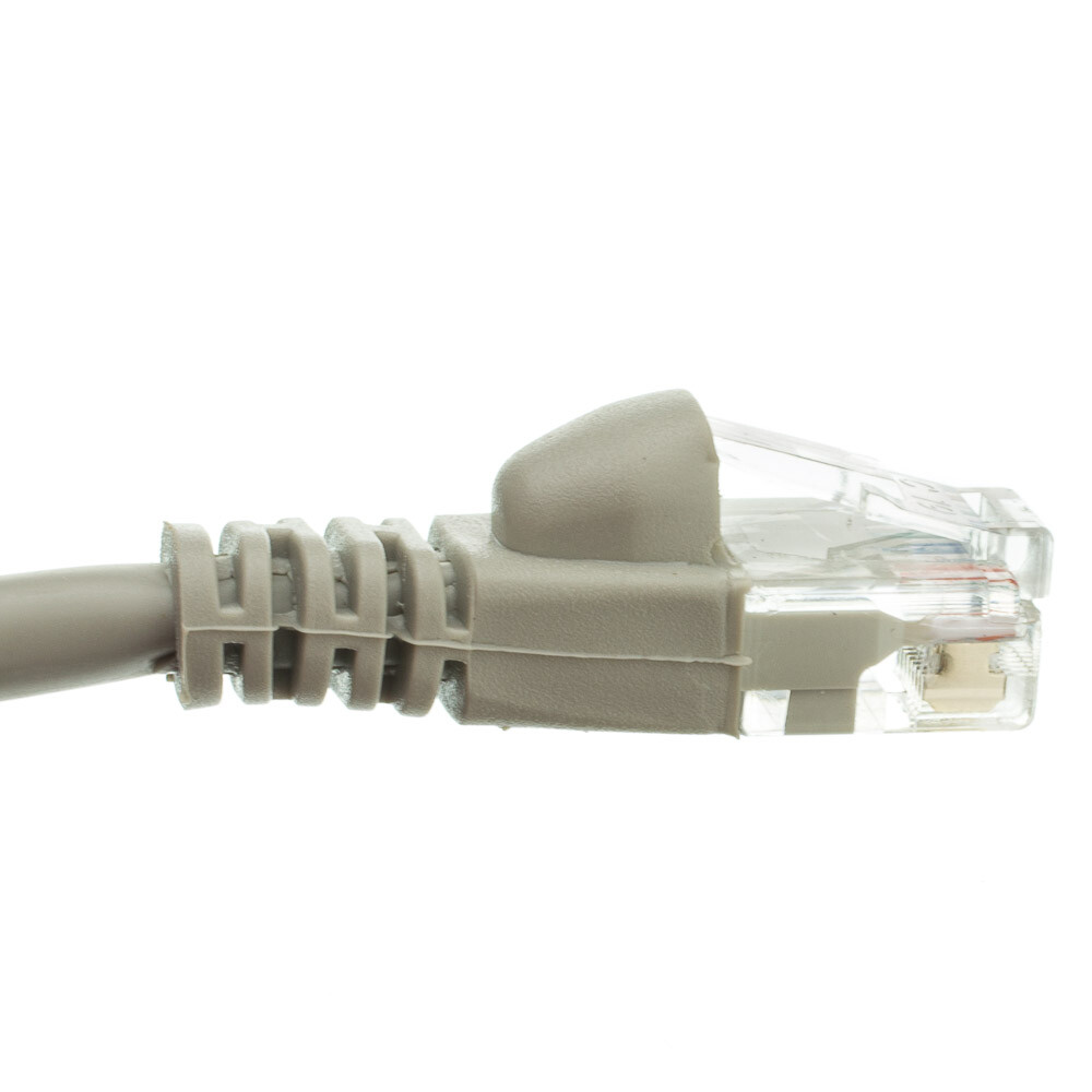 Pack of 5 Cables Snagless 12 Foot Cat5e Gray Network Ethernet Patch Cable