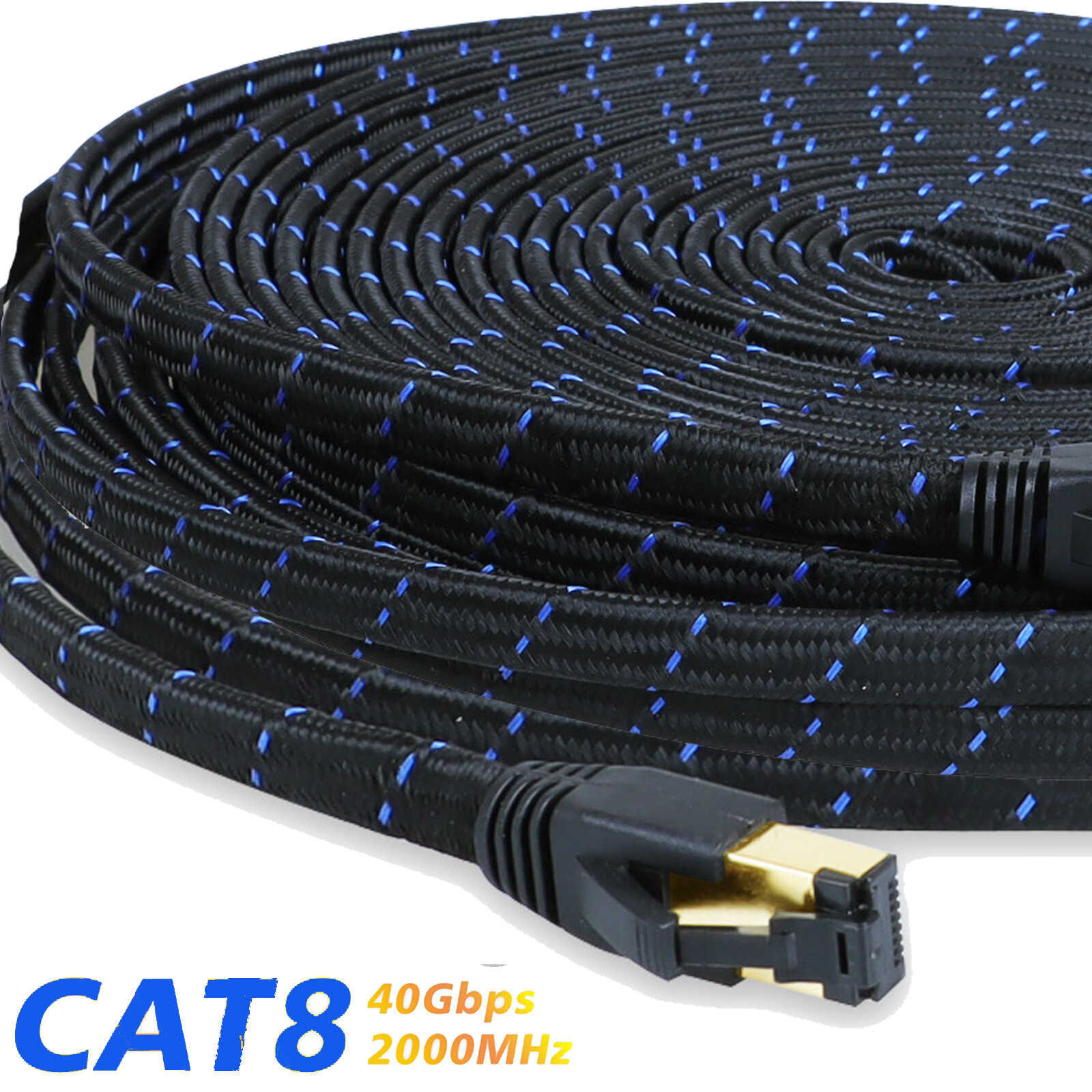 Cat 8 Ethernet Cable RJ45 LAN Cord for Gaming, Xbox, Modem, Router, PC, PS4/PS5