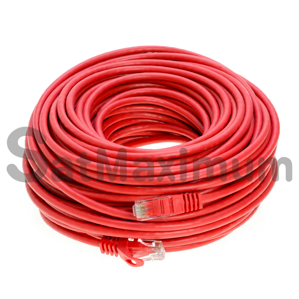 CAT6e/CAT6 Ethernet Patch Cable LAN Network RJ-45 Red 50FT- 200FT Multipack LOT