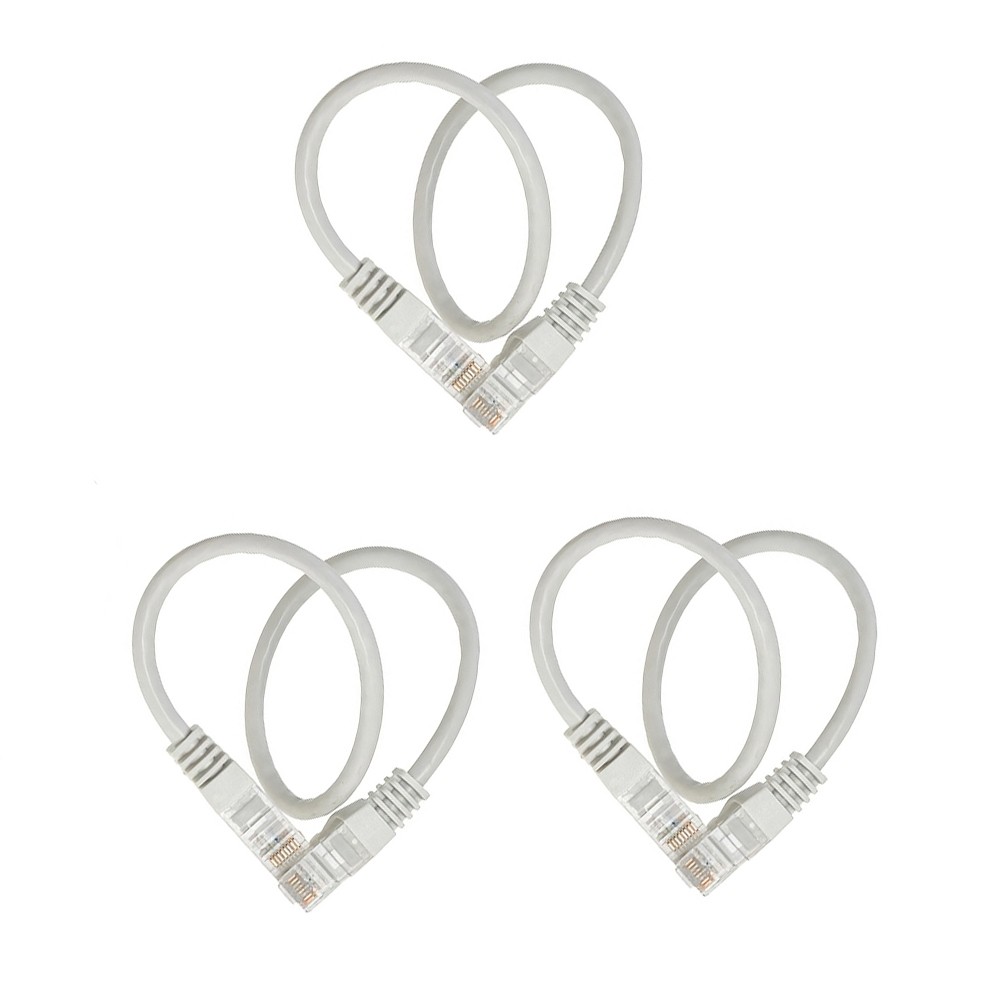 3 Pcs 3 FT Cat 6 Ethernet Cable Braided 650Mhz CAT6 Network Cord RJ45 LAN Cables