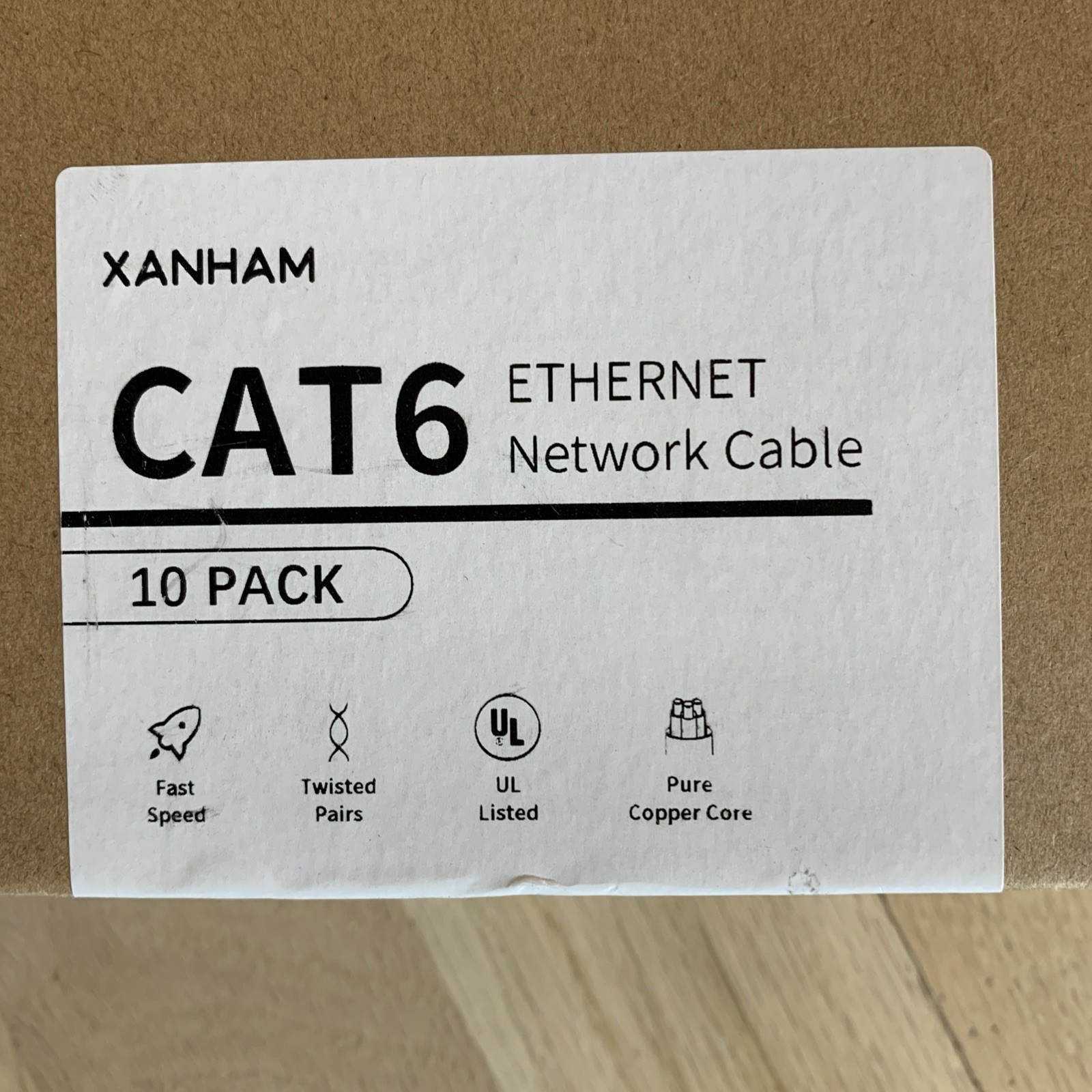 Cat6 Ethernet Cable 3 Feet 10 Pack Network RJ45 Internet Patch Cord Black