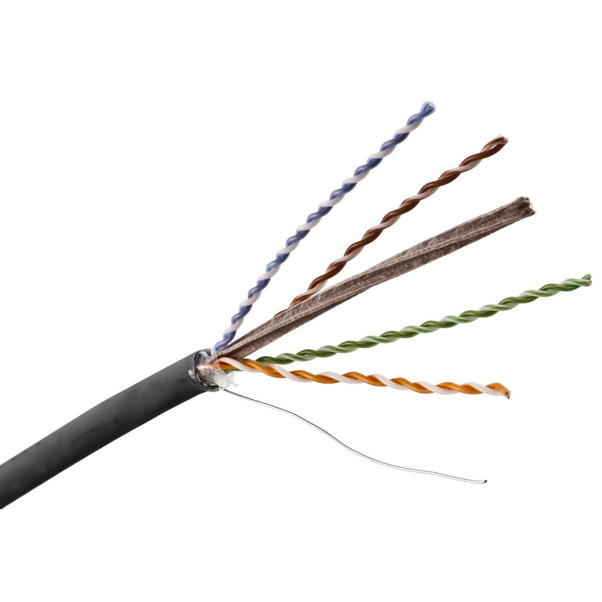 1000′ Spool Hubbell Black Cat6A Network Cable UTP Riser Solid Copper 10GB 750MHz