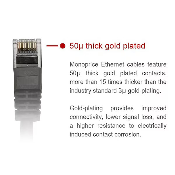 Monoprice Patch Cord,Cat 6,Booted,Orange,1.0 ft. 3412 Monoprice 3412