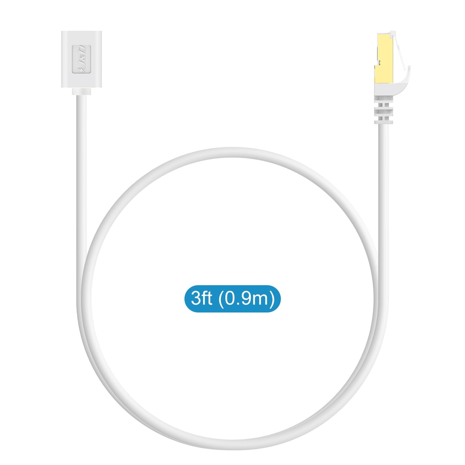 Ethernet Extension Cable (1-Pack), RJ45 Cords Shielded Male to Female Cat 6 E…