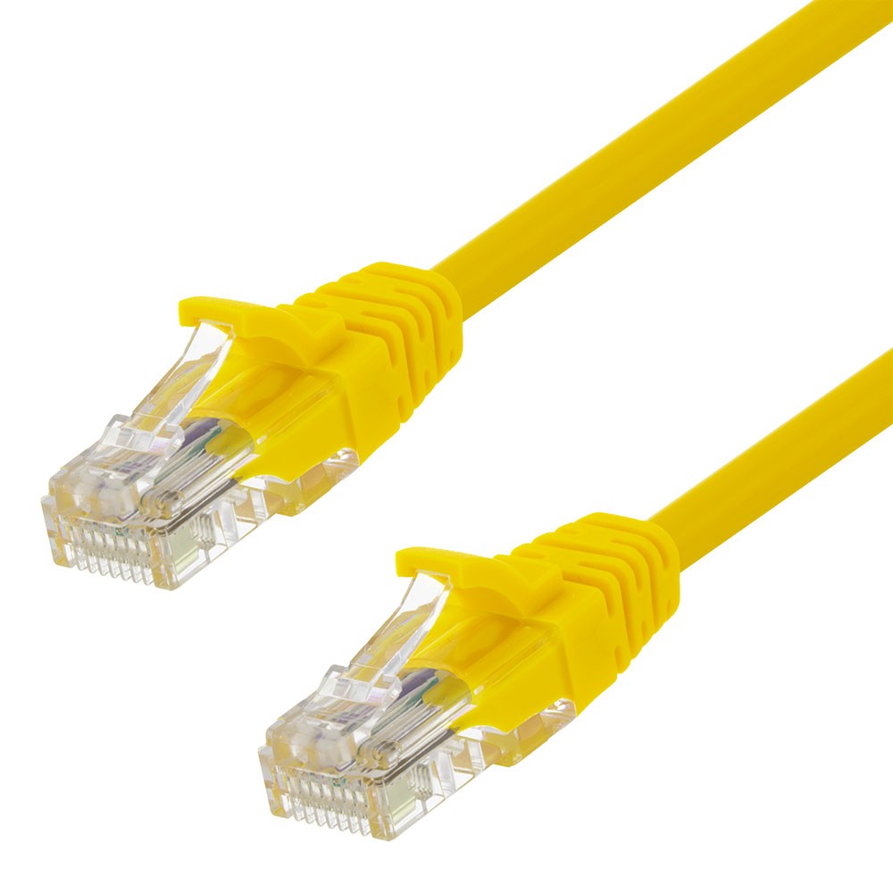 Ethernet Patch Cable CAT5E, UTP, 24AWG, 10 Ft, 10 pack, Yellow