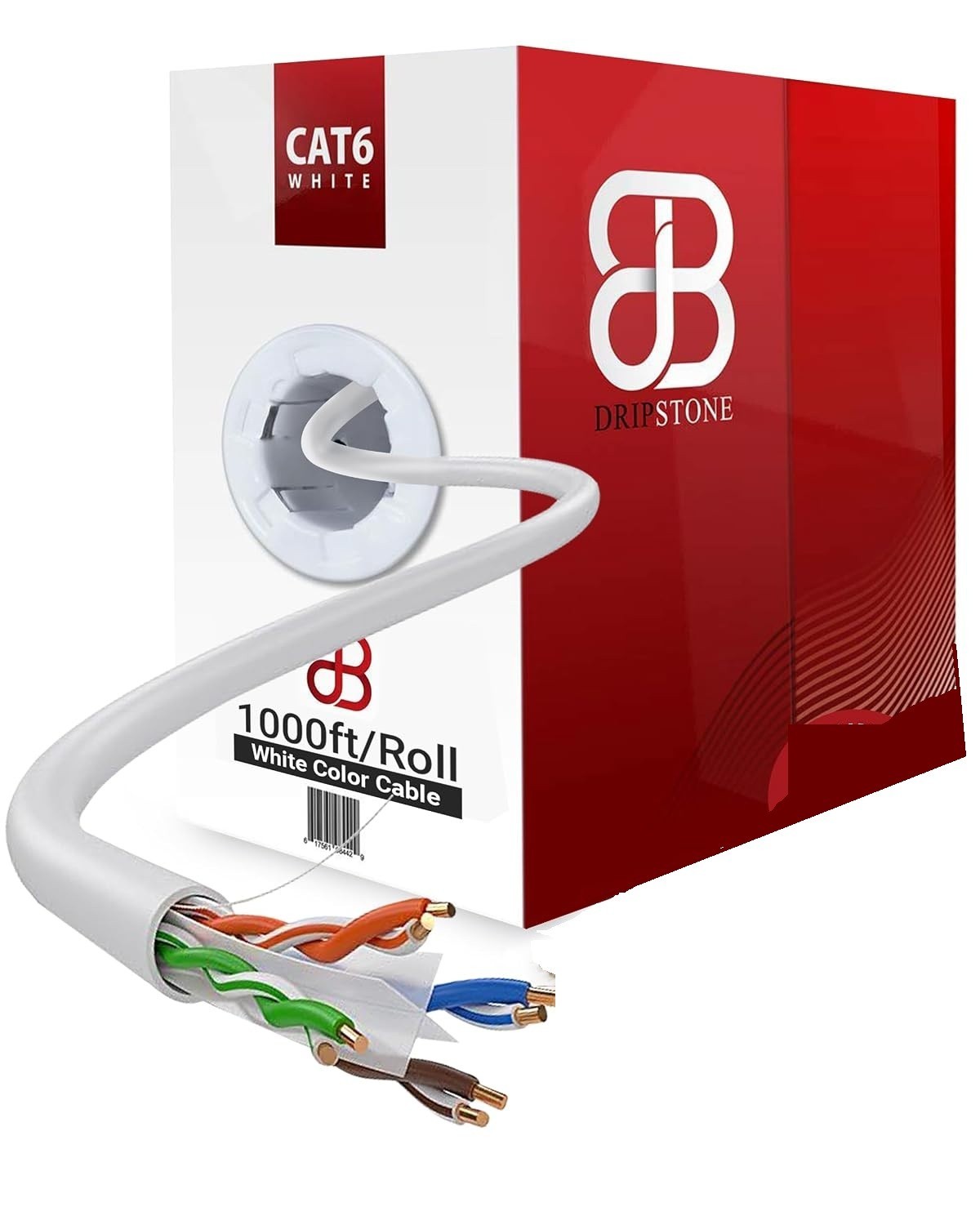 CAT6 Ethernet Cable 1000′ FT Network LAN Wire 23AWG Solid CCA UTP 550MHz High