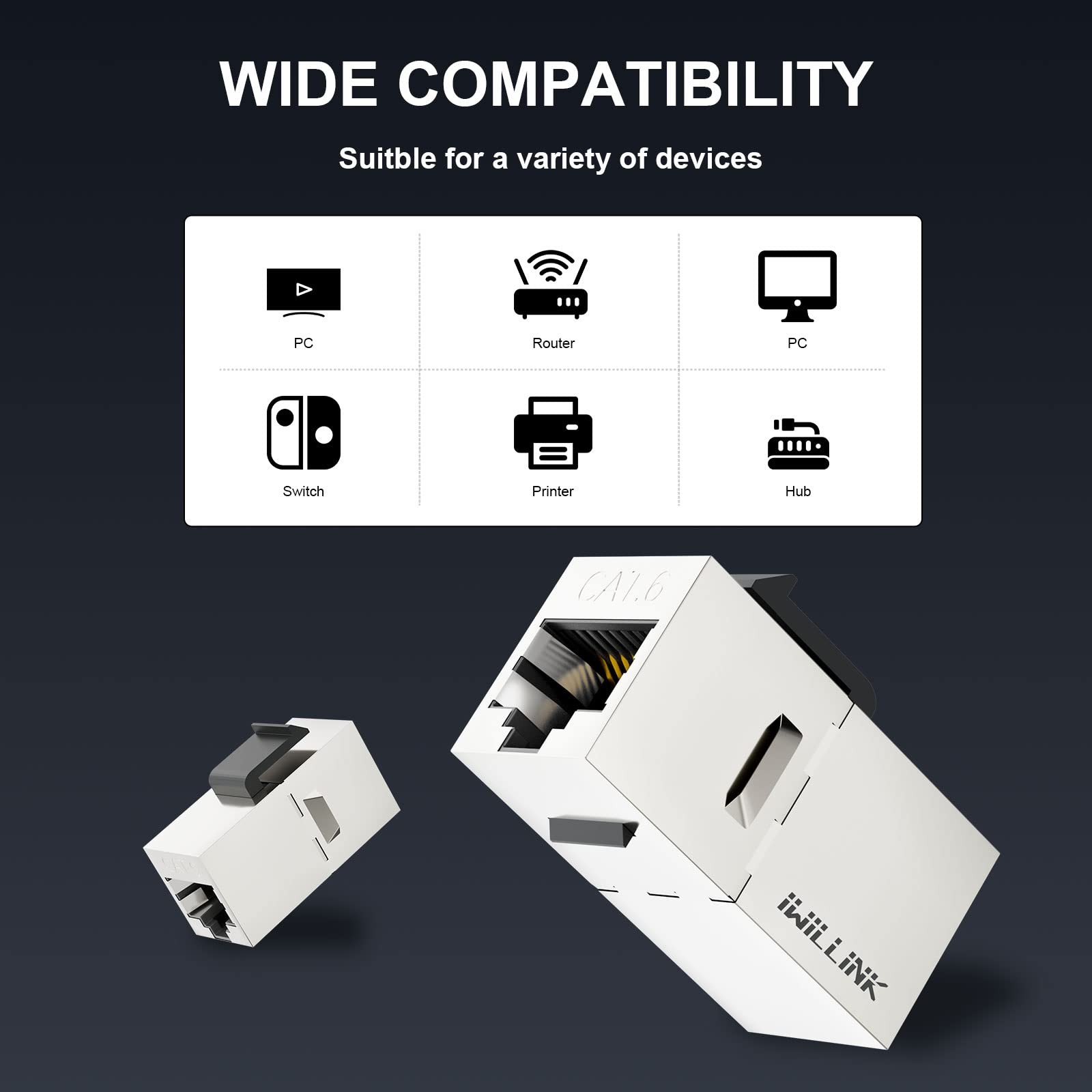 Cat6 Shielded Coupler 10pack Rj45 Ethernet Female To Female Keystone Jack Stp In