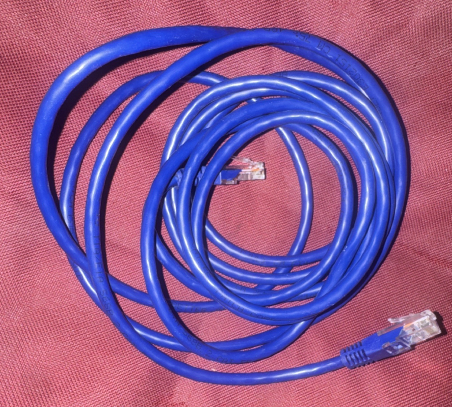 Blue Ethernet Patch Cable RJ-45 Round Universal