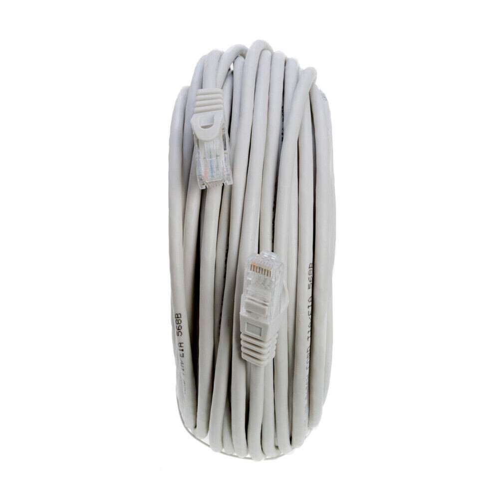 CAT5 Network Patch Cable RJ-45 Ethernet LAN Internet Cable Gray 60 FT