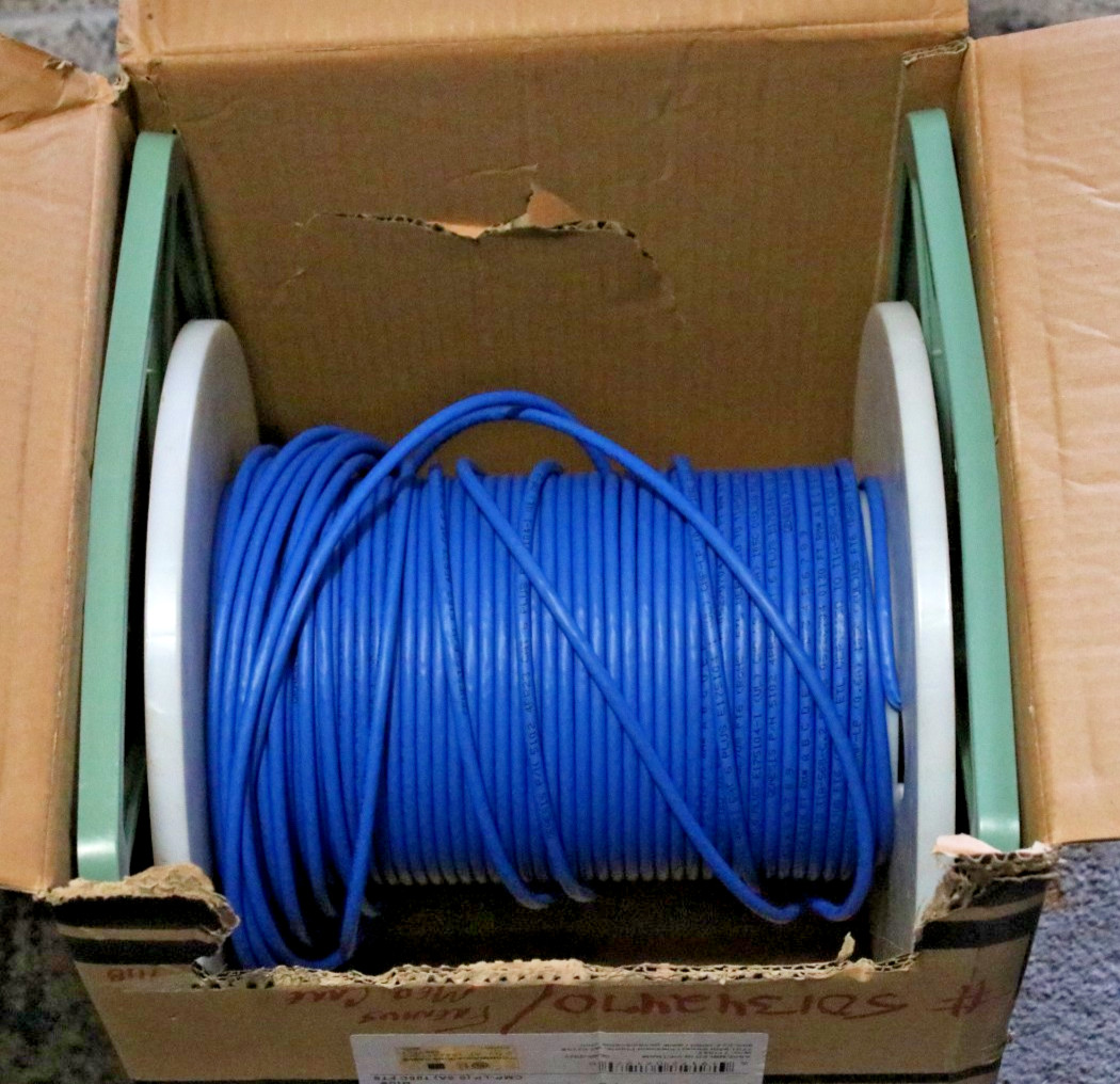 CAT6 Plenum Ethernet Cable, UNKNOWN FOOTAGE, 23AWG 550MHz UTP Blue