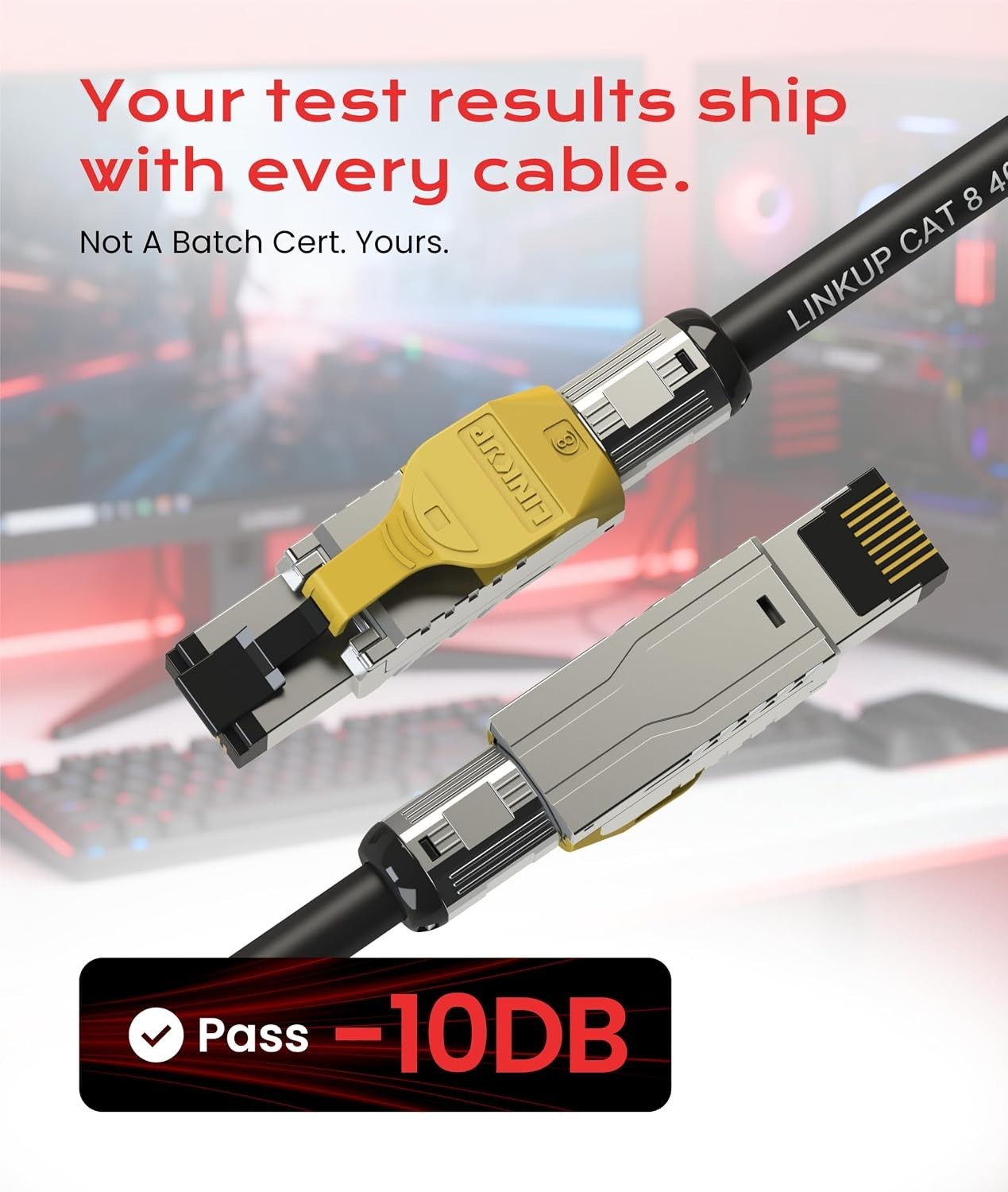 Cat 8 Ethernet Cable 40Gbps 2GHz | Shielded S/FTP 22AWG Copper | Gold RJ45 | …