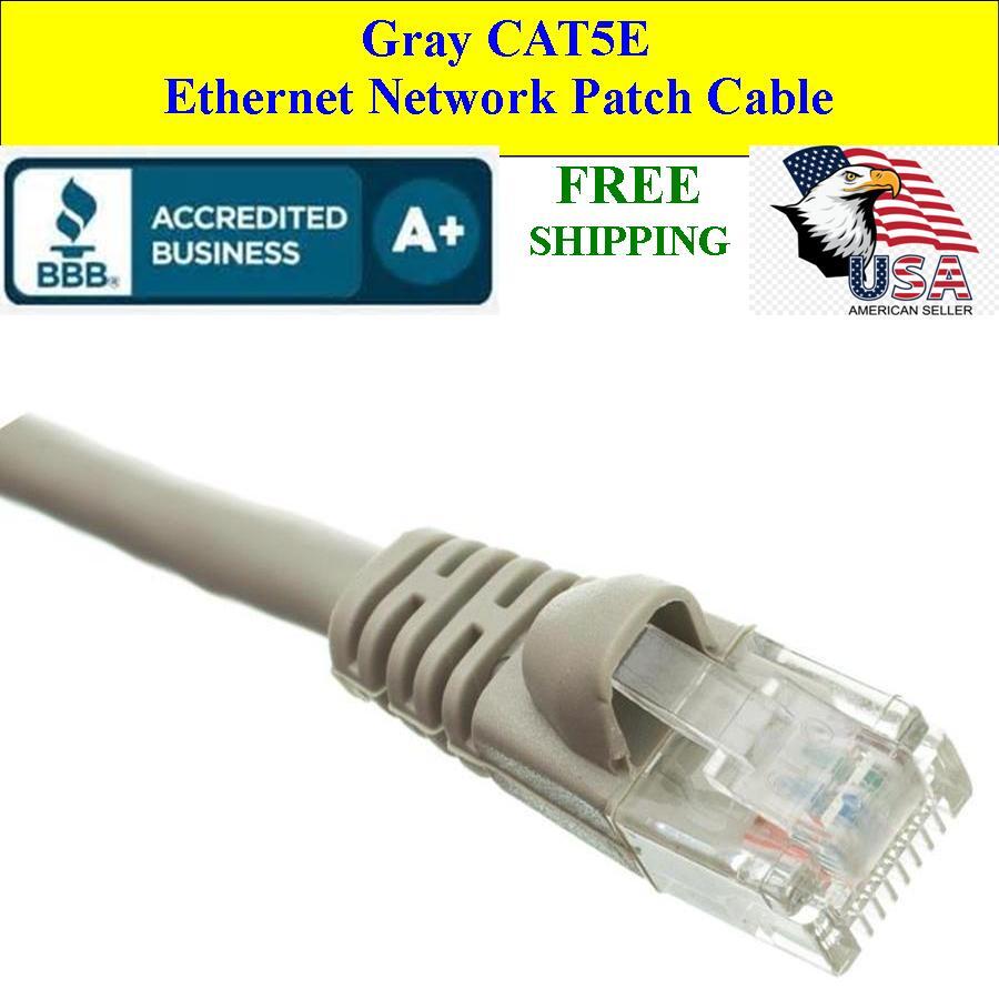 100 PACK 1 Ft Cat5e Ethernet Network Computer Patch Cable for PC, XBOX, PS3, PS4