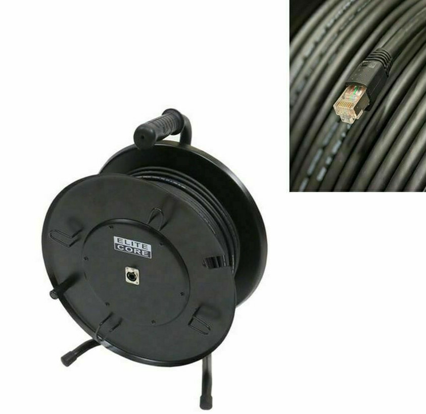 328 ft SUPERCAT5E Tactical Shielded Ethercon Reel Snake – Booted RJ45