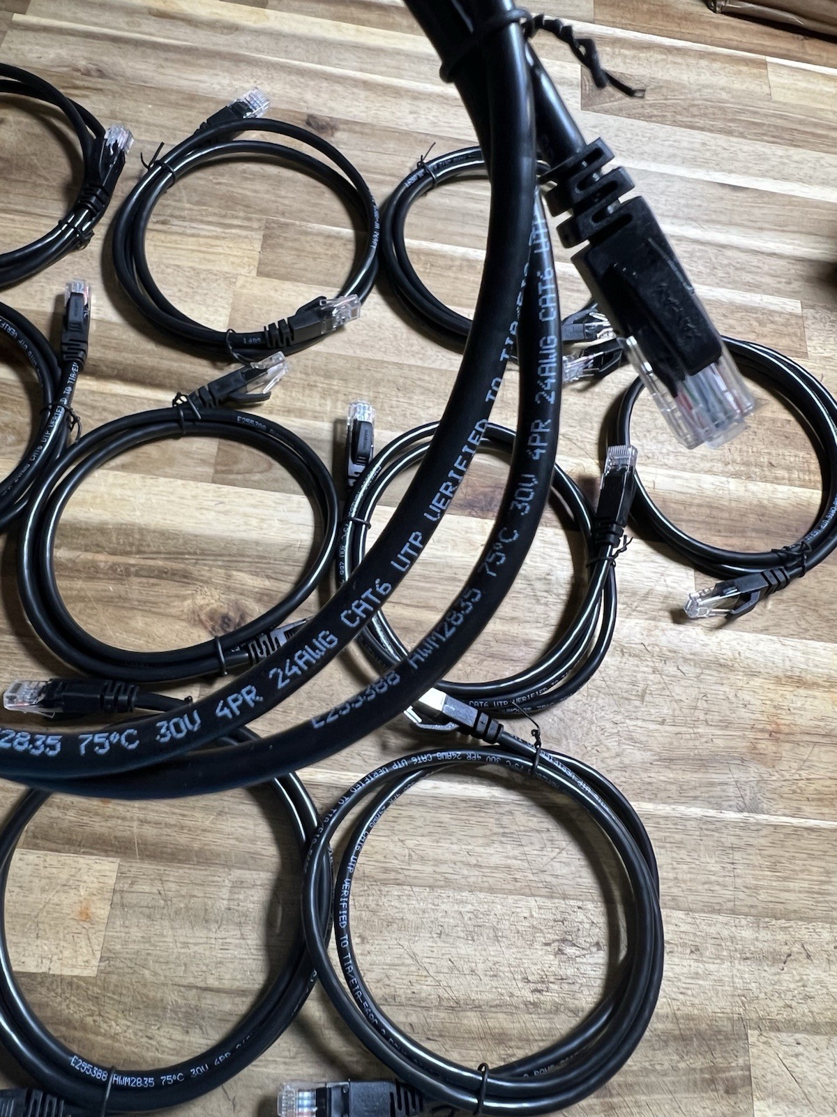 Cat6 Ethernet Cable 3 Feet 10 Pack Network RJ45 Internet Patch Cord Black