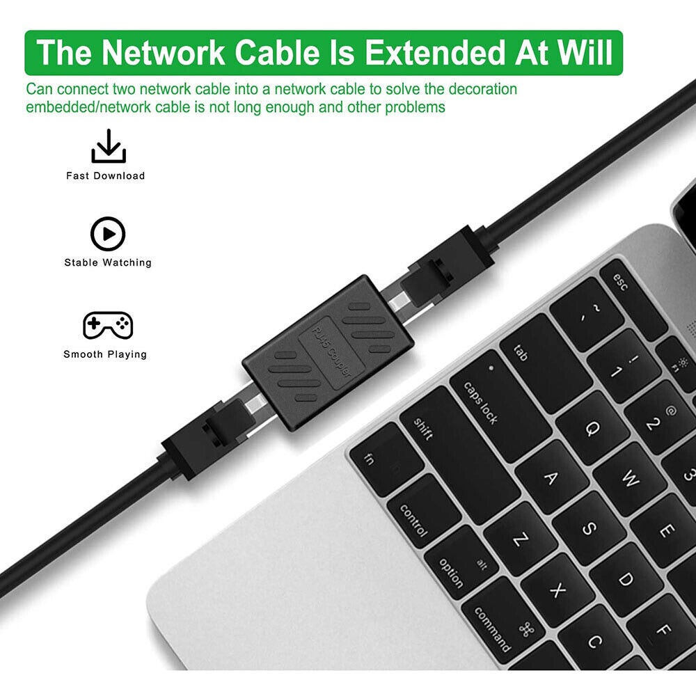 RJ45 Inline CouplerCat7/Cat6/Cat5e Ethernet Network lot Cable Extender Connector