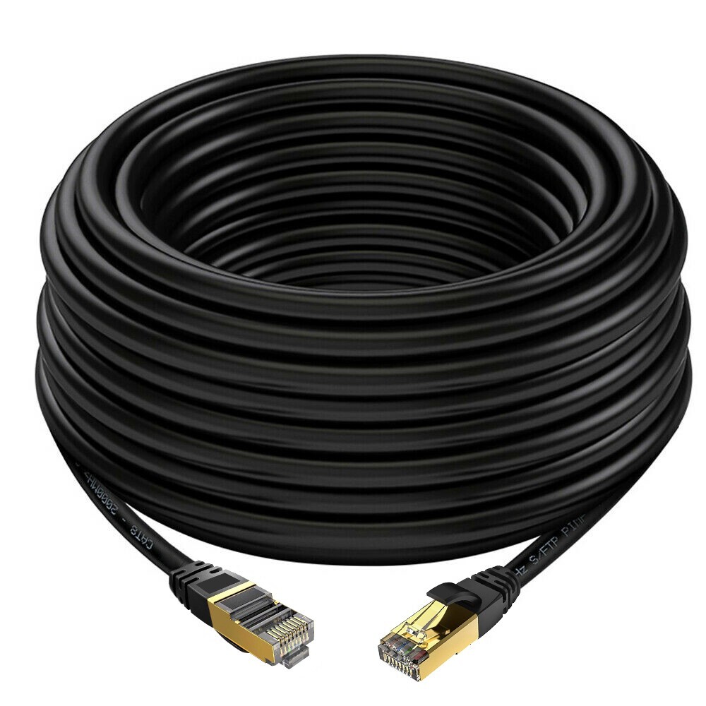 50ft Long Cat 8 RJ45 Ethernet Cable Indoor&Outdoor for Modem/Router/Gaming/PC
