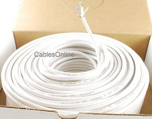 250ft Solid CAT6E CMR 550 Mhz, High-Performance 23 AWG Copper Bulk Cable, White