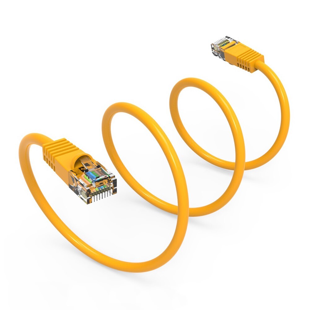 5FT Cat5E RJ45 Network Modem LAN Ethernet UTP Molded Snagless Patch Cable Yellow