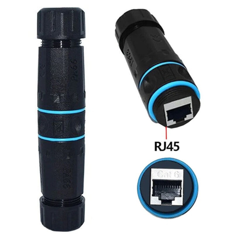 IP68 Waterproof RJ45 Ethernet Outdoor LAN Cable Connector – Cat6