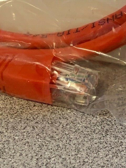 ⭐️5ft Red Ethernet Crossover Cable CAT5e Snagless/Molded Boot RoHS WC-10X6-33705