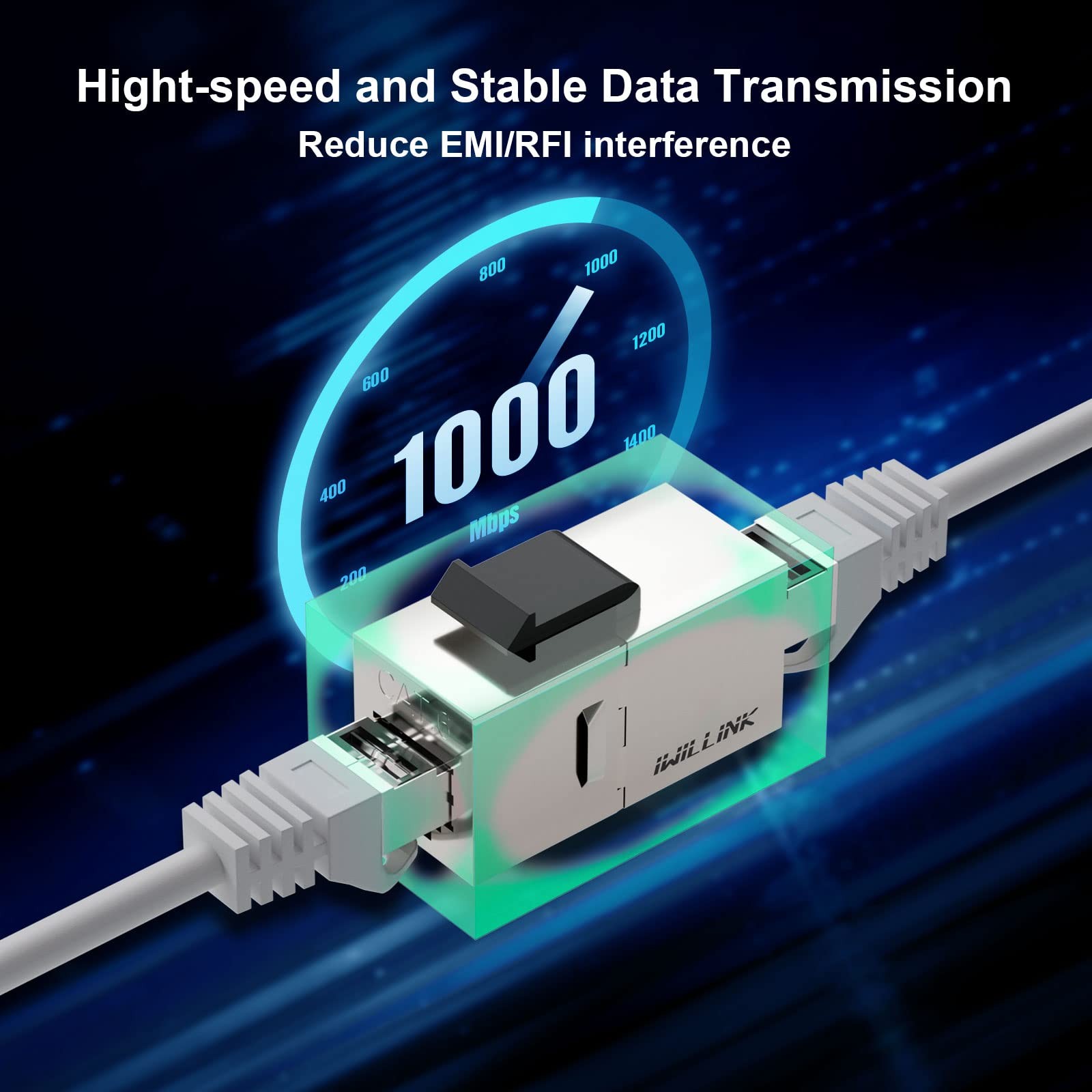 Cat6 Shielded Coupler 10pack Rj45 Ethernet Female To Female Keystone Jack Stp In
