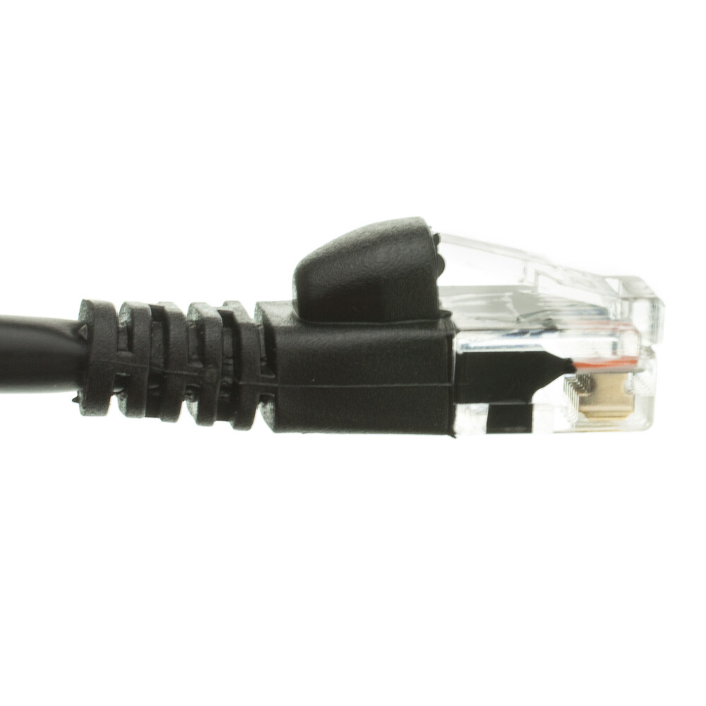 Snagless 7 Foot Cat5e Black Network Ethernet Patch Cable