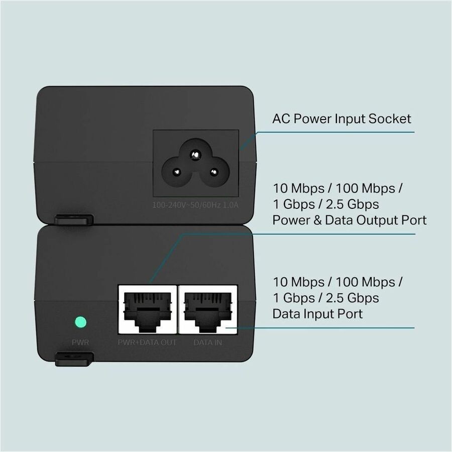 TP-Link TL-POE260S – 2.5G PoE+ Injector Adapter (TLPOE260S)