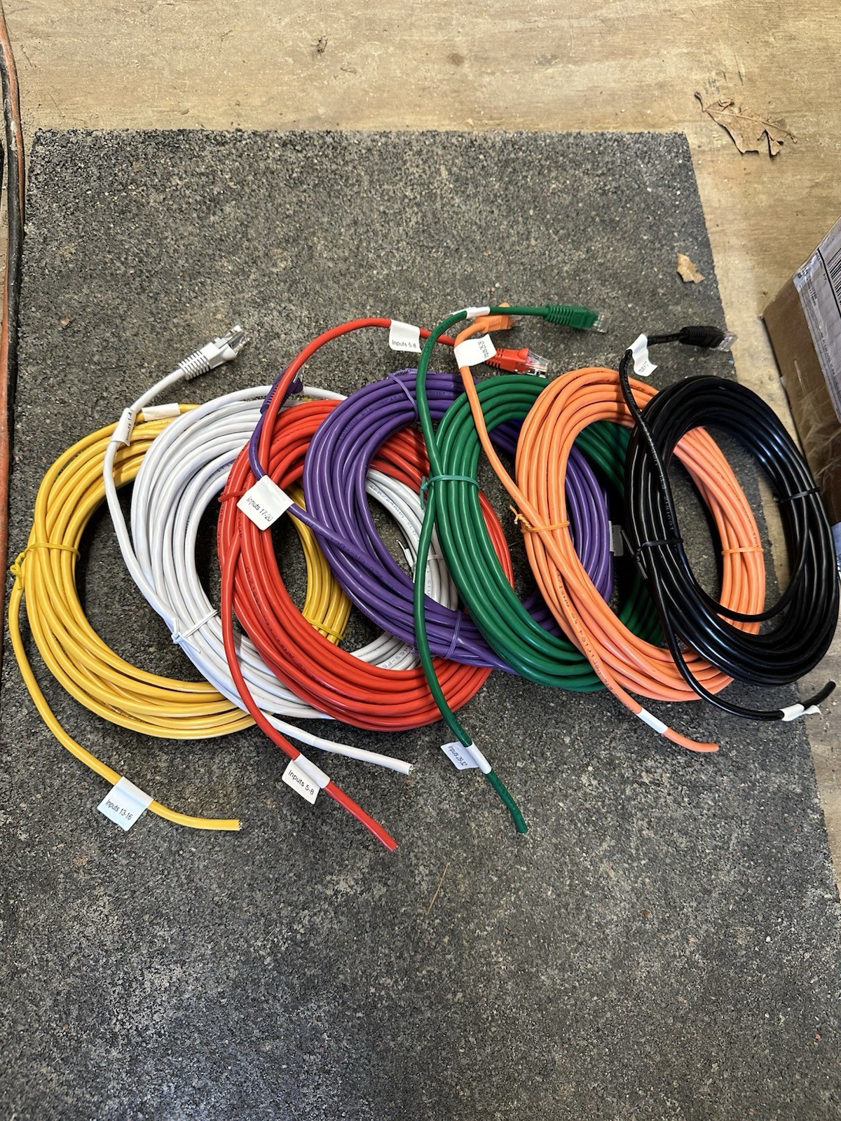 7 pack Multicolor Cat 5e Ethernet Patch RJ-45 Networking Cables Lot Universal