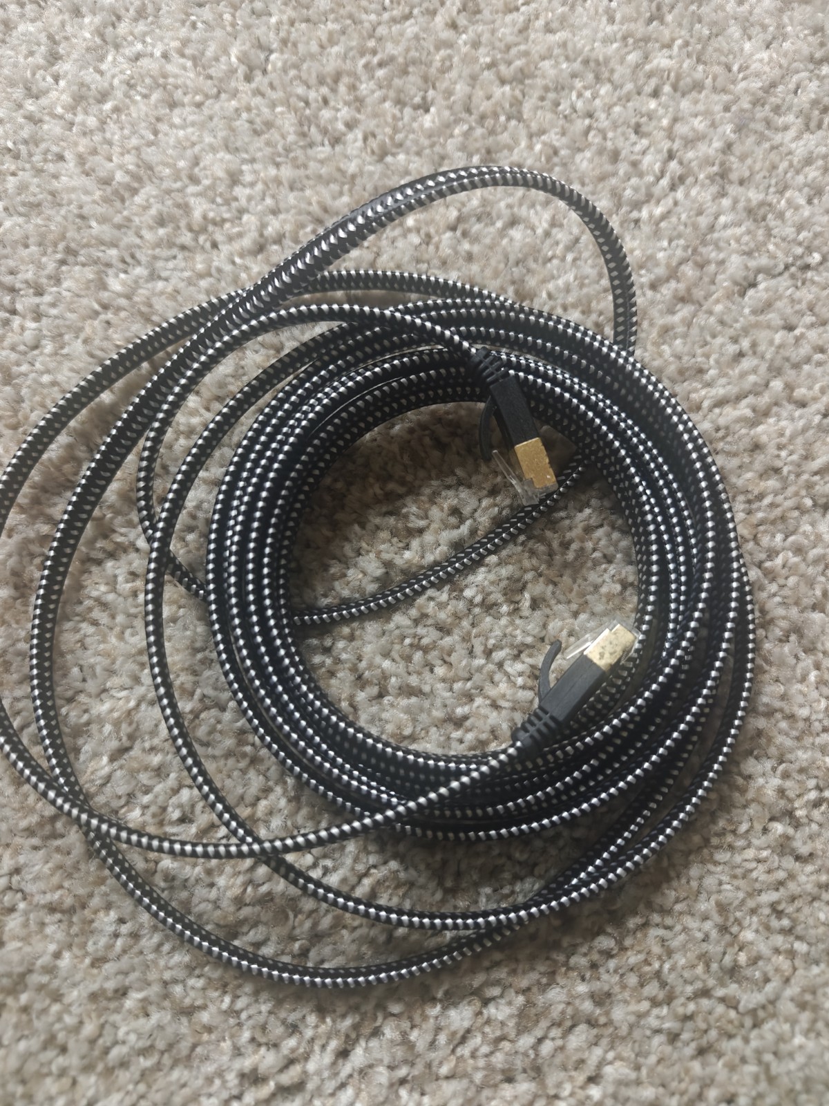 Category 8 (Cat 8) Ethernet patch cord, 159 inches.