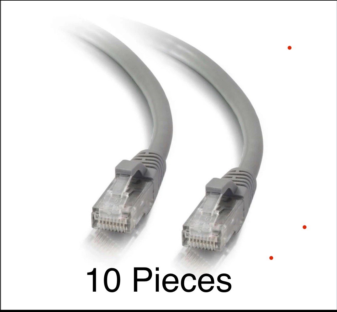 QTY 10~ 20ft (6.1m) Cat5e Snagless Unshielded (UTP) Ethernet Network Patch Cable