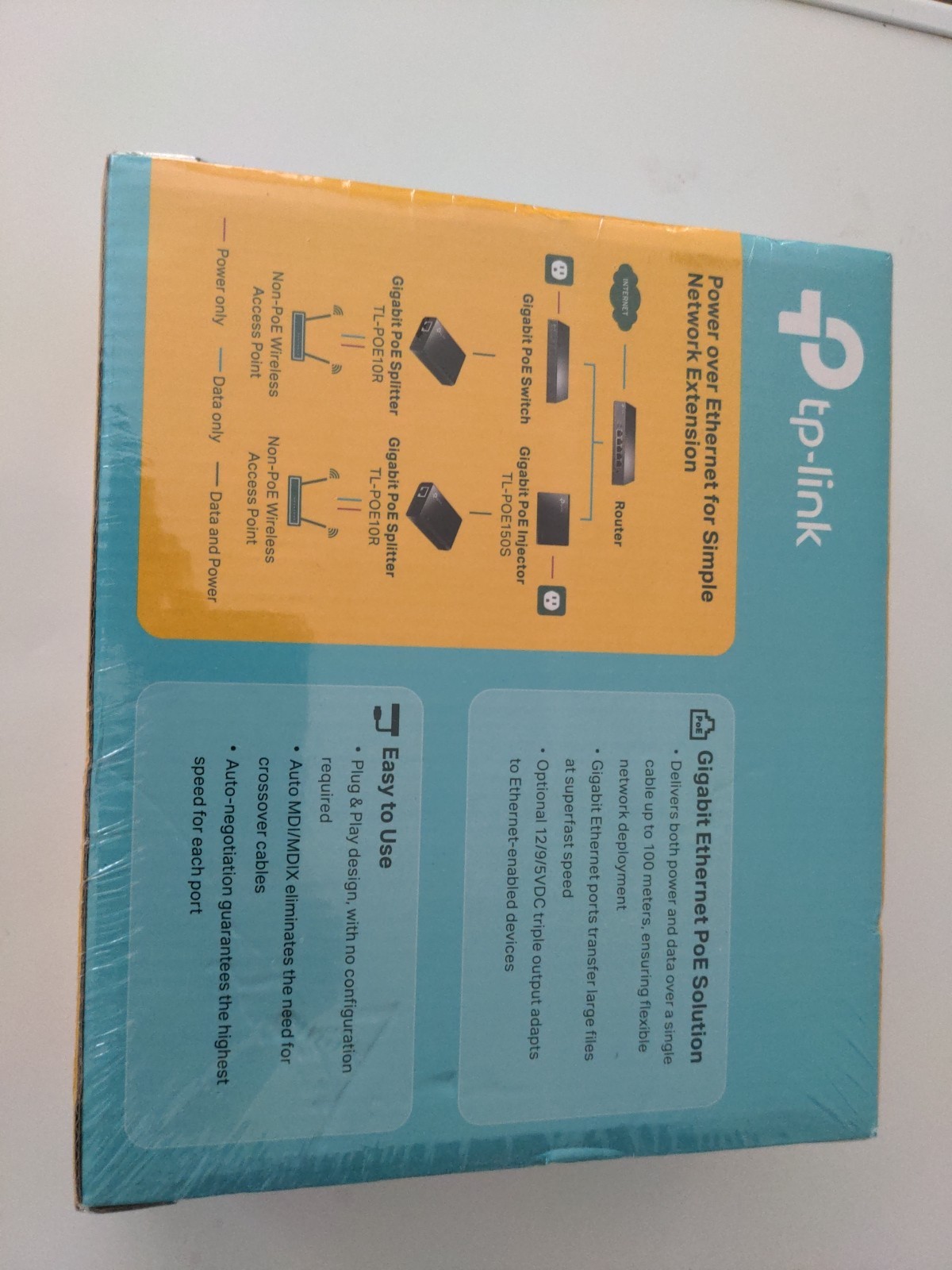 TP-Link Gigabit Power Over Ethernet PoE Splitter TL-PoE10R Networking