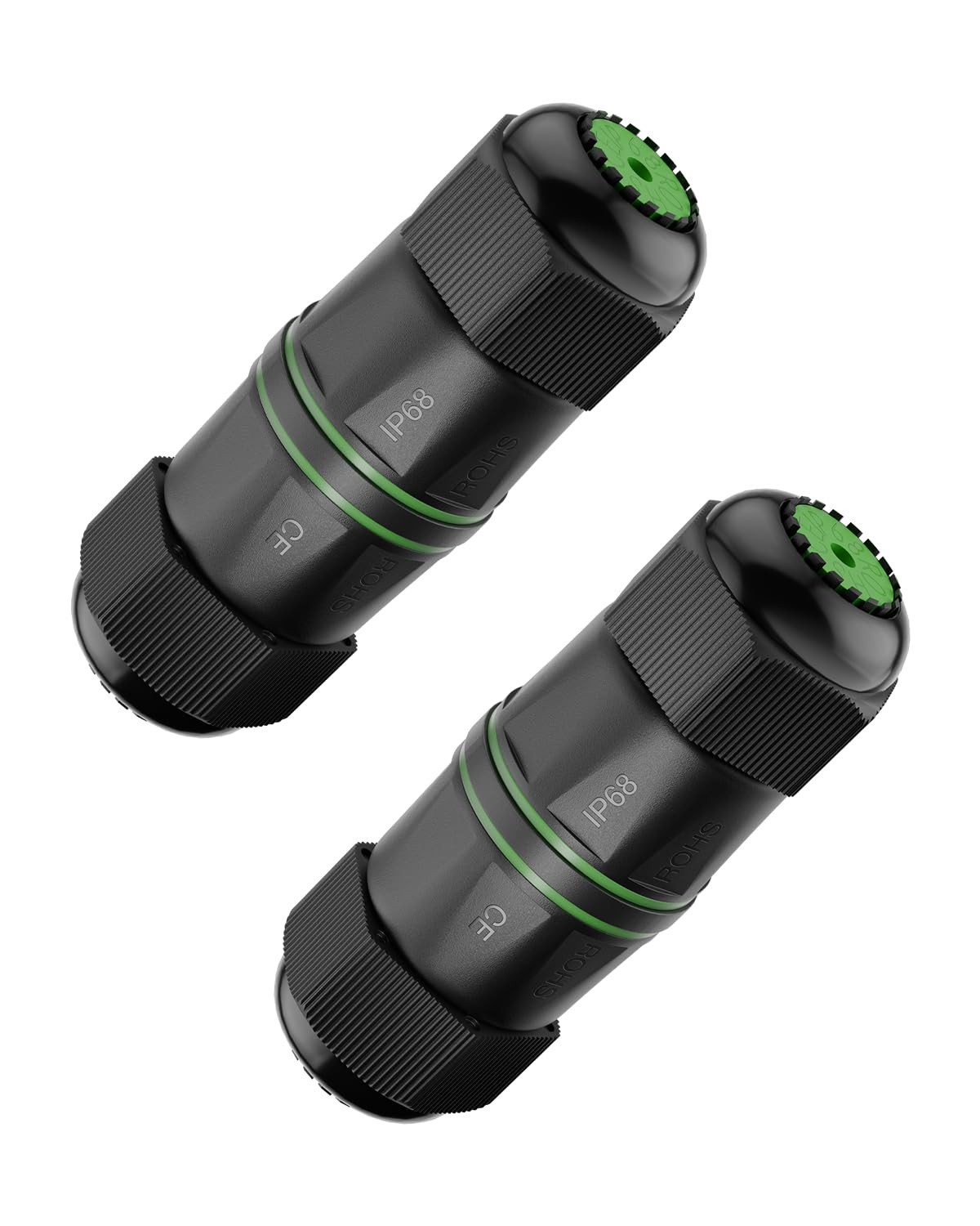 IP68 Waterproof RJ45 Coupler Cat6(3.48In), 1Gbps/250Mhz, 2 Pack | Supports POE,