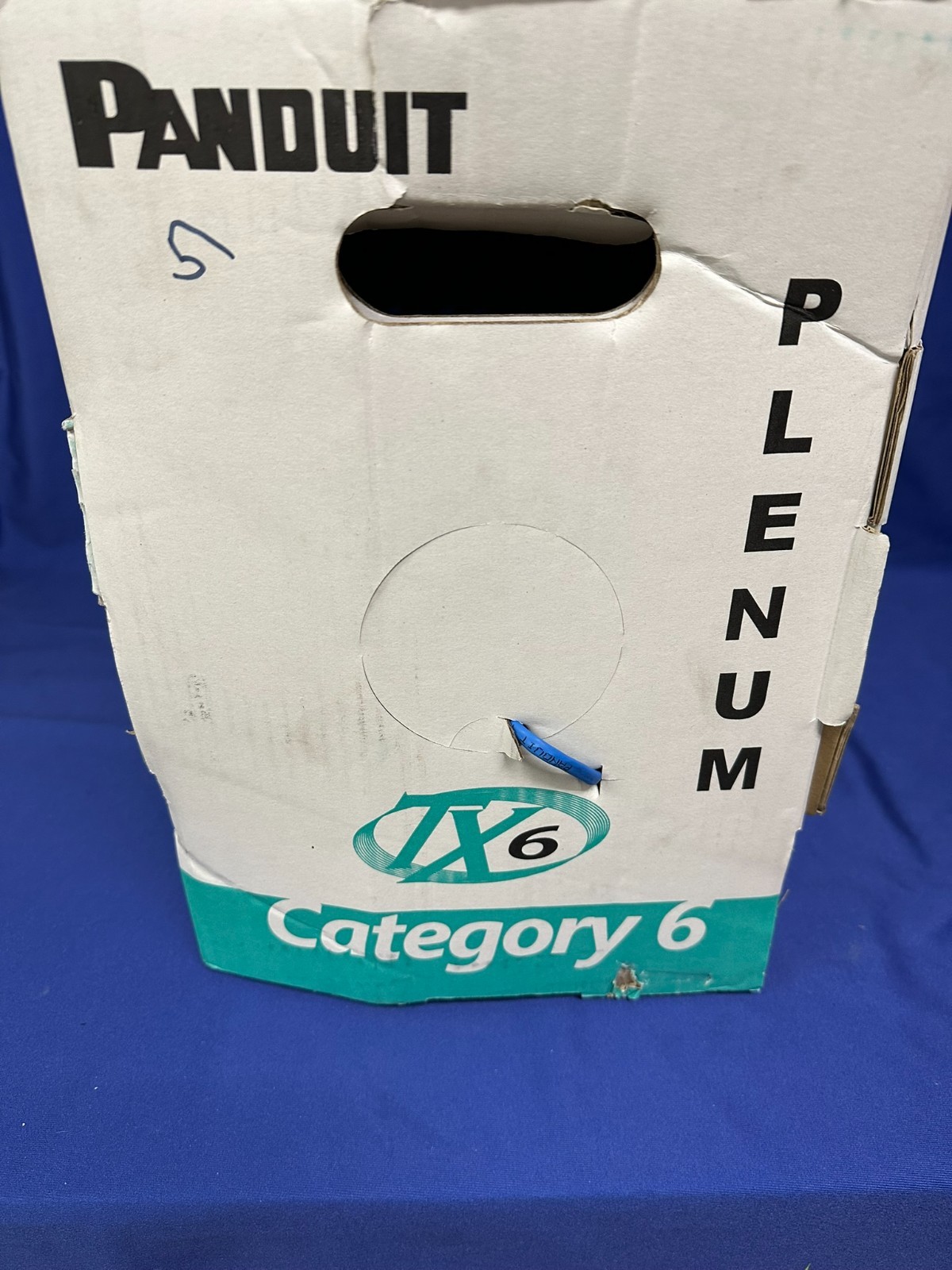 Panduit Cat6 Plenum PUP6C04BU-ULP CMP 23AWG U/UTP Blue Network Cable 1000 ft.